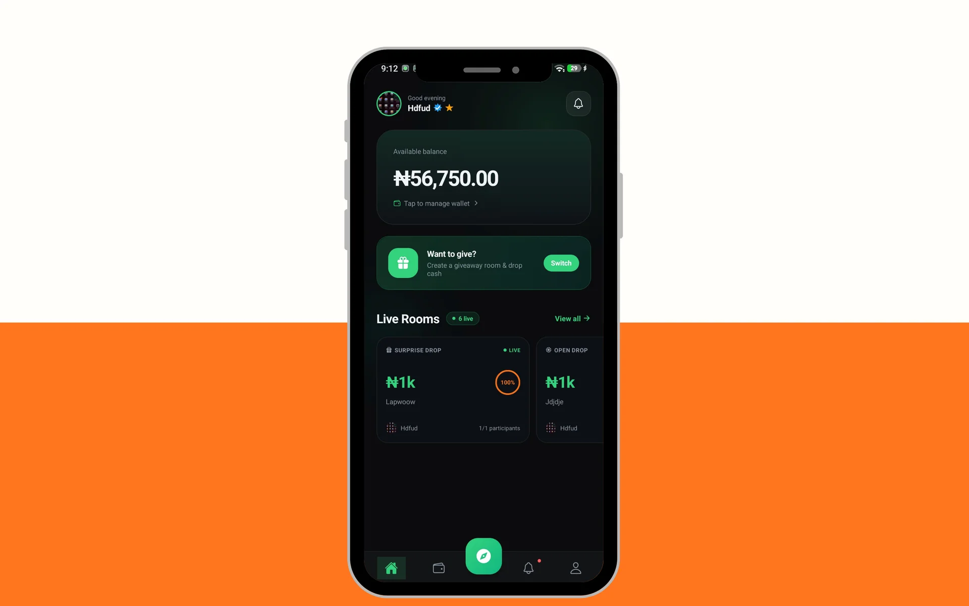 GivRush interface