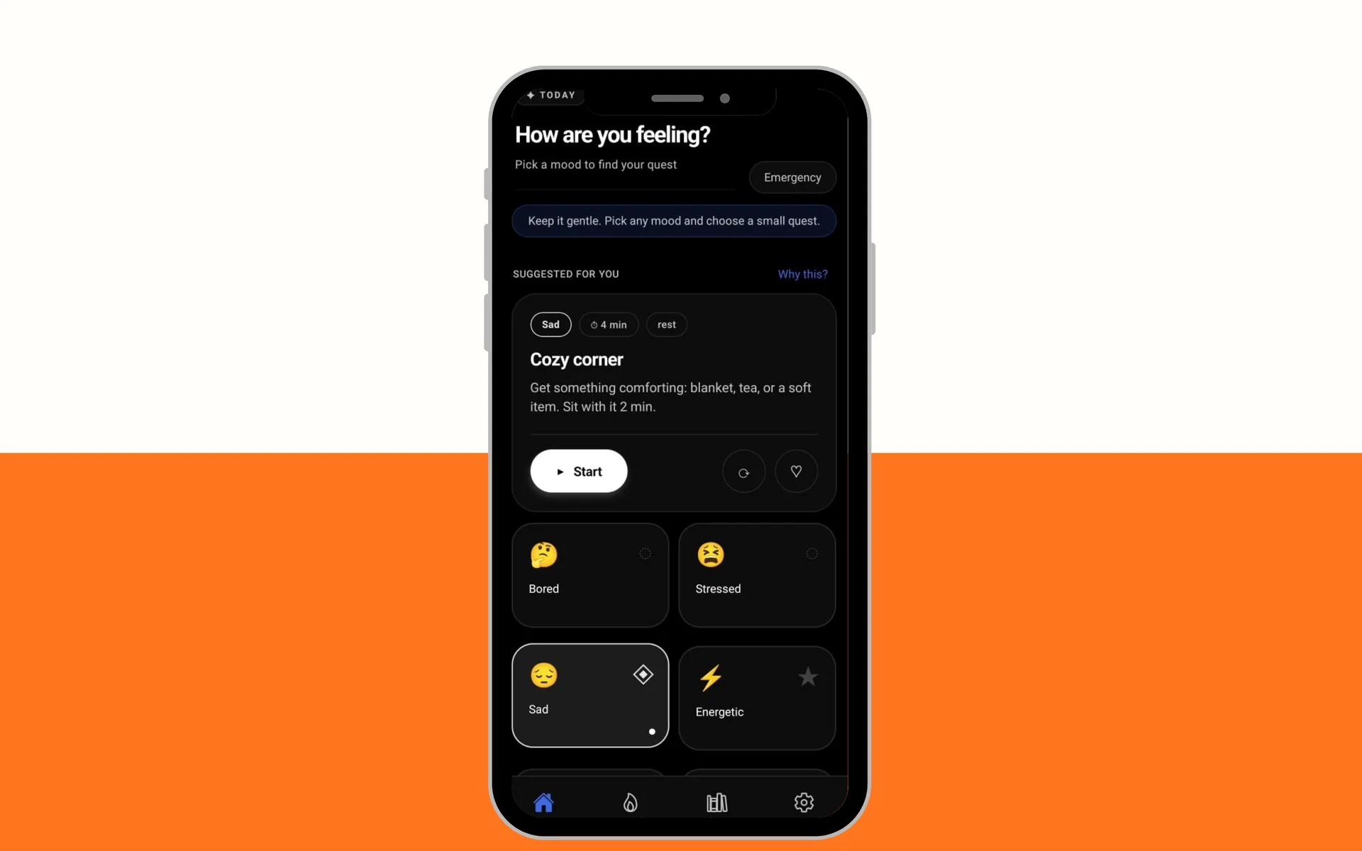 MoodQuest interface